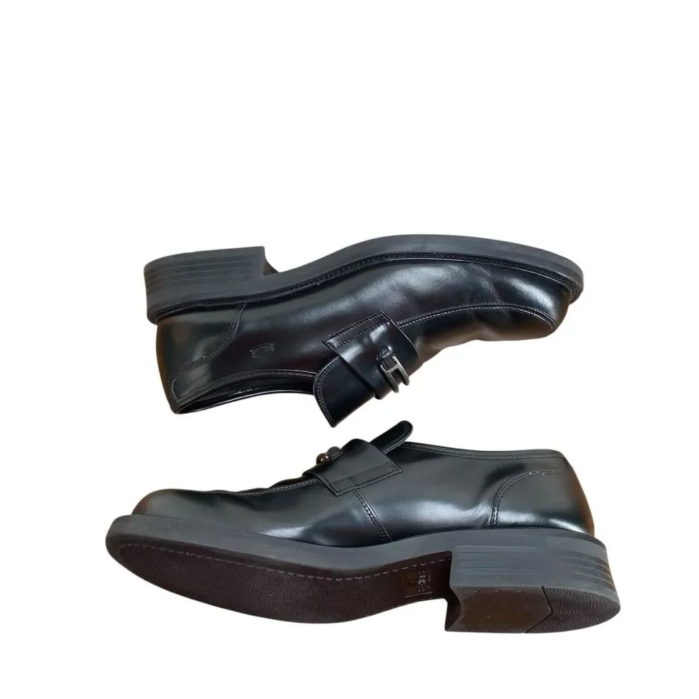 Skechers Y2K Collection Men's Black Leather Slip-On Casual Shoes Sz 9.5 M‎